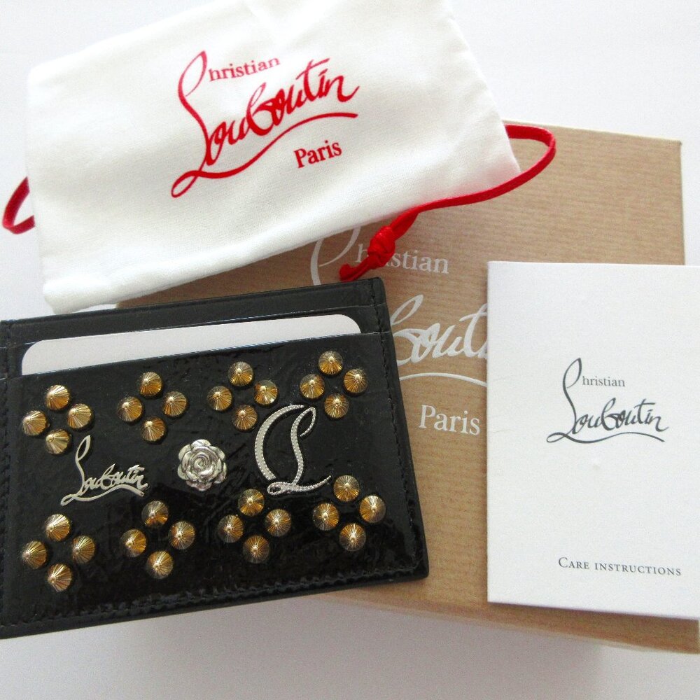 NEW Christian Louboutin Paloma La Belle Patent Leather card case